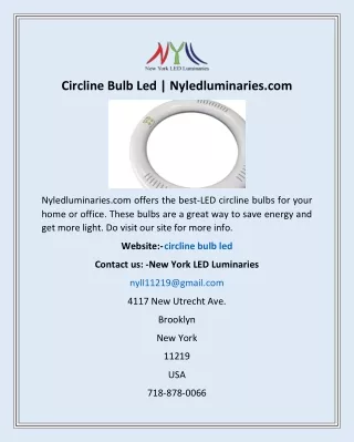 Circline Bulb Led | Nyledluminaries.com