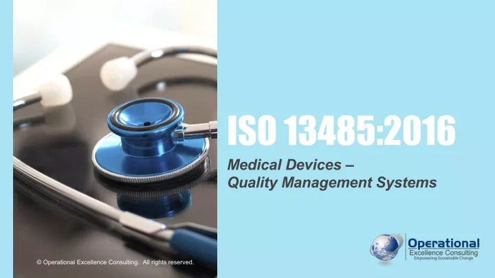 iso 13485 2016 medical devices quality management