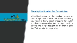 Shop Stylish Hoodies For Guys Online   Myfashiontips.com