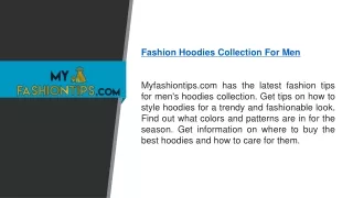 Fashion Hoodies Collection For Men   Myfashiontips.com