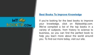 best books to improve knowledge if you re looking