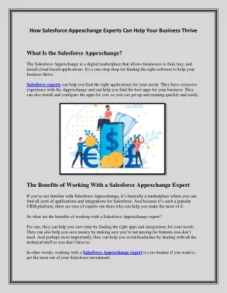 How Salesforce Appexchange Experts Can Help Your Business Thrive