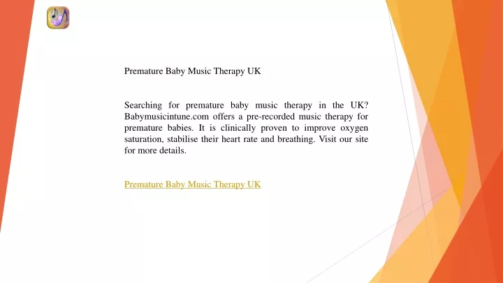 premature baby music therapy uk searching