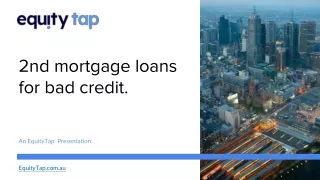 2nd Mortgage Loans For Bad Credit