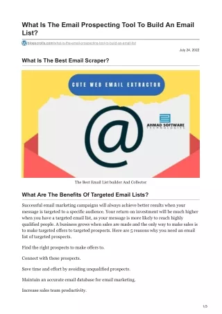 what is the email prospecting tool to build