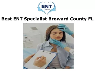 Best ENT Specialist Broward County FL