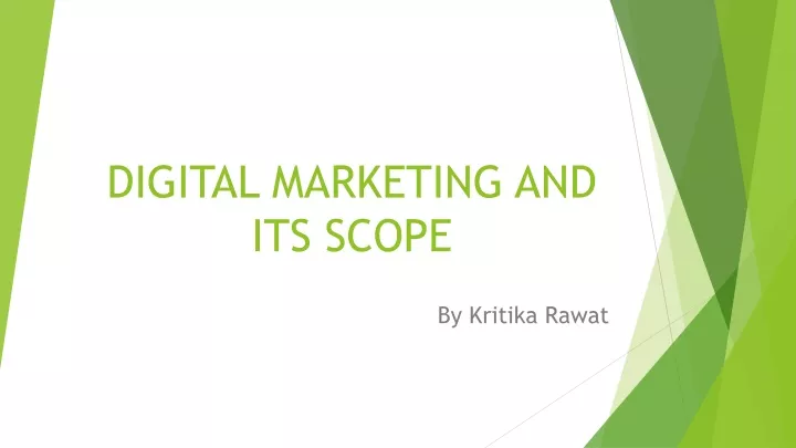 digital marketing and its scope
