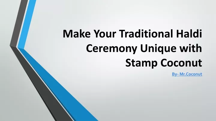 make your traditional haldi ceremony unique with stamp coconut