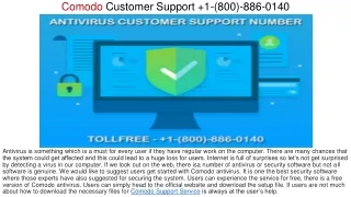 comodo customer support 1 800 886 0140