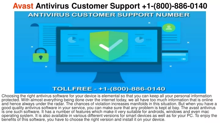 avast antivirus customer support 1 800 886 0140