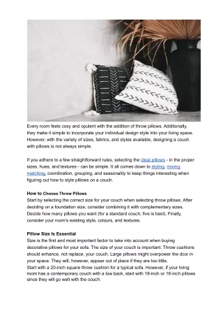 How to Style Throw Pillows on Your Couch Like a Designer