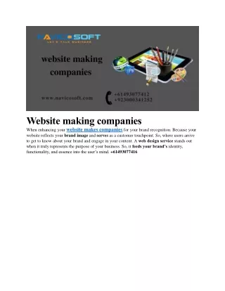 Website making companies