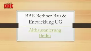 Altbausanierung