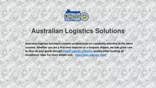 Leading Provider Of Freight Logistics Solutions