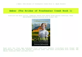 (B.O.O.K.$ Amber (The Brides of Freshwater Creek Book 1) (Epub Kindle)