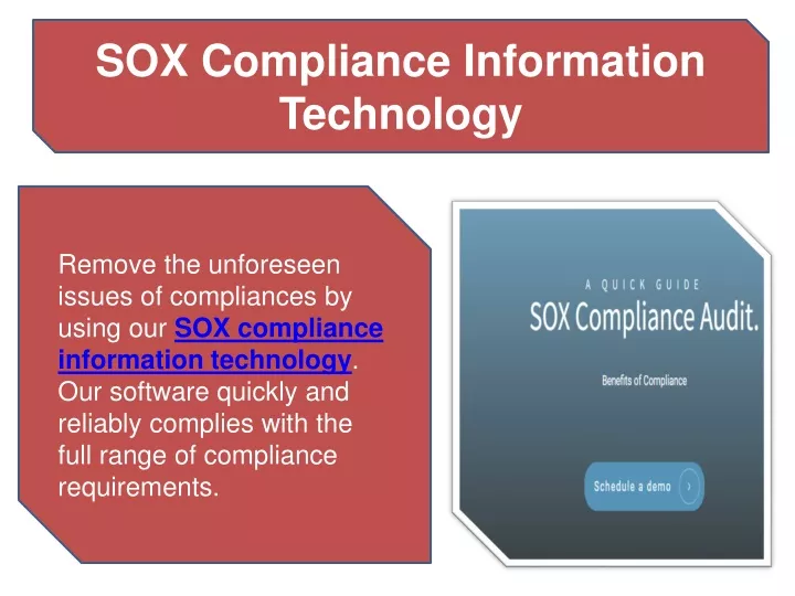 sox compliance information technology