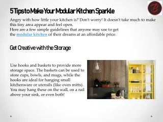 5 Tips to Make Your Modular Kitchen Sparkle