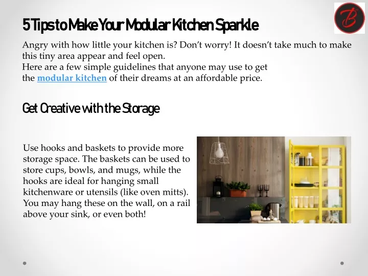 5 tips to make your modular kitchen sparkle