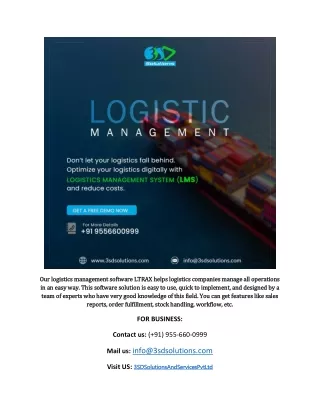 our logistics management software ltrax helps