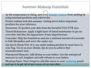 VLCC Institute Summer Makeup Essentials