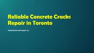Reliable Concrete Cracks Repair in Toronto