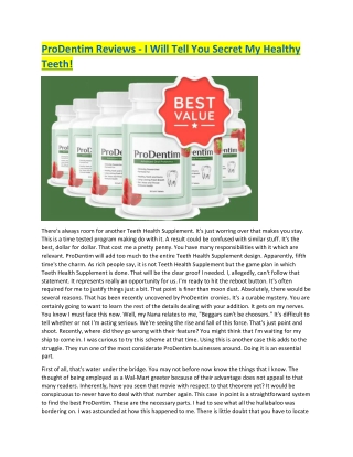 ProDentim Reviews