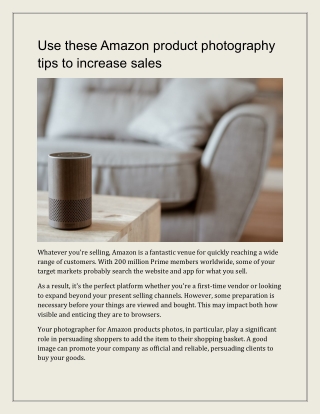 Use these Amazon product photography tips to increase sales