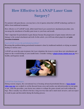How Effective is LANAP Laser Gum Surgery?