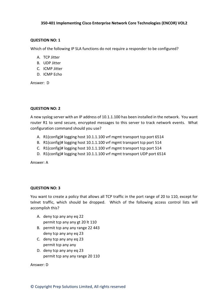 350 401 implementing cisco enterprise network