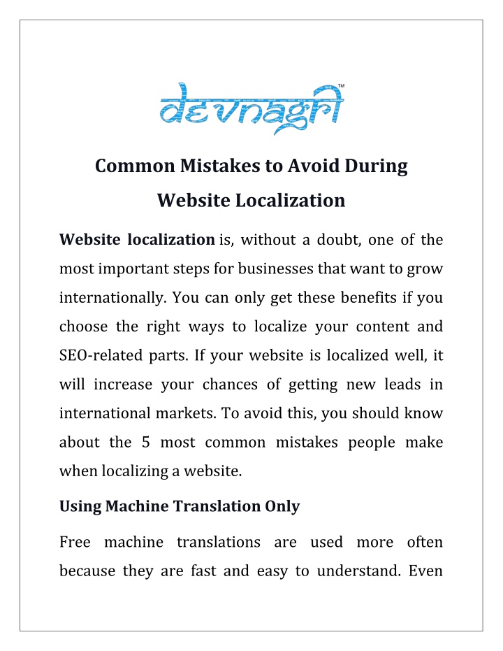 common mistakes to avoid during