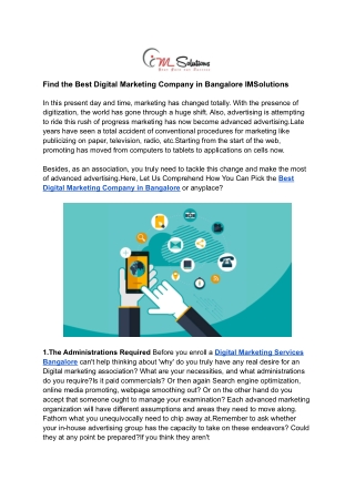 find the best digital marketing company