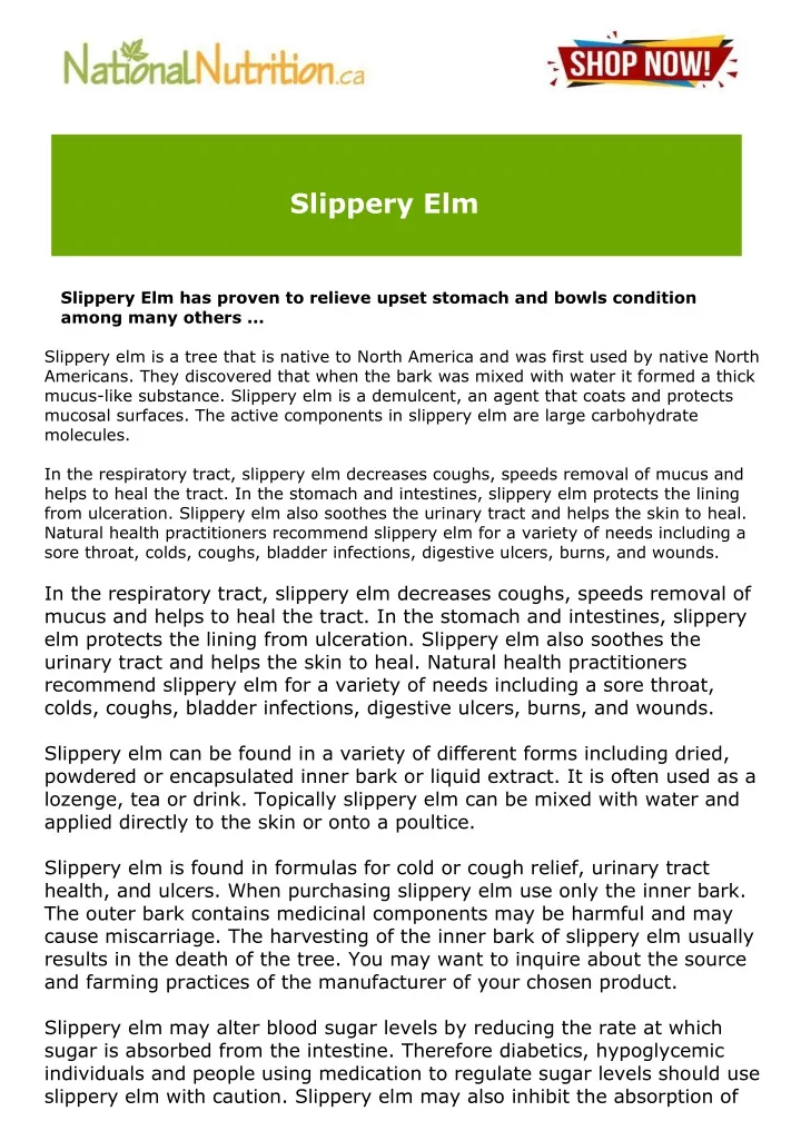 slippery elm