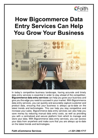 how bigcommerce data entry services can help