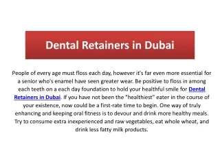 dental retainers in dubai