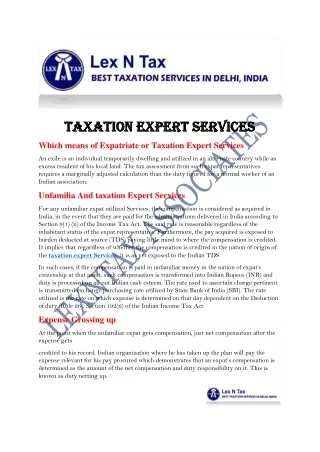 Taxation Expert Services