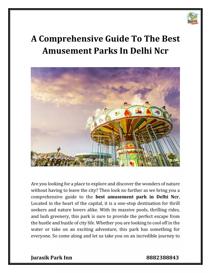 a comprehensive guide to the best amusement parks