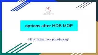 After HDB mop – what we can do