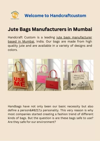 Jute Bags Manufacturers in Mumbai