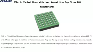 PCBs in Varied Sizes with User Manual from Top China PCB Manufacturer