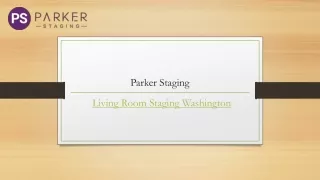 Living Room Staging Washington | Parkerstaging.com