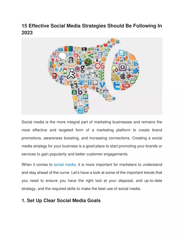 15 effective social media strategies should
