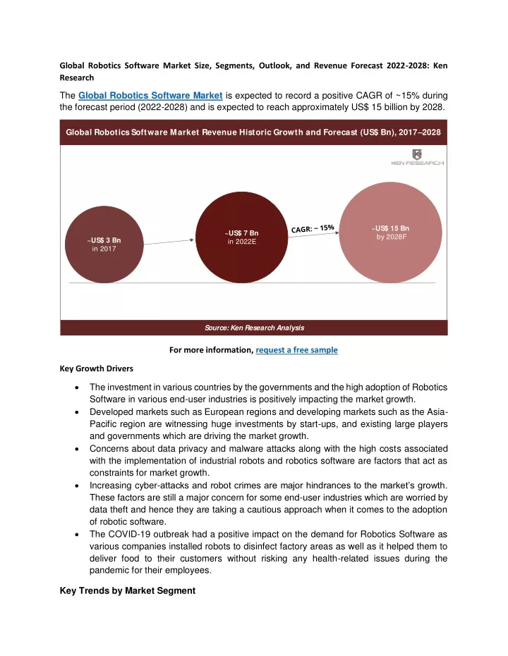 global robotics software market size segments