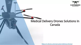 medical delivery drones solutions in canada