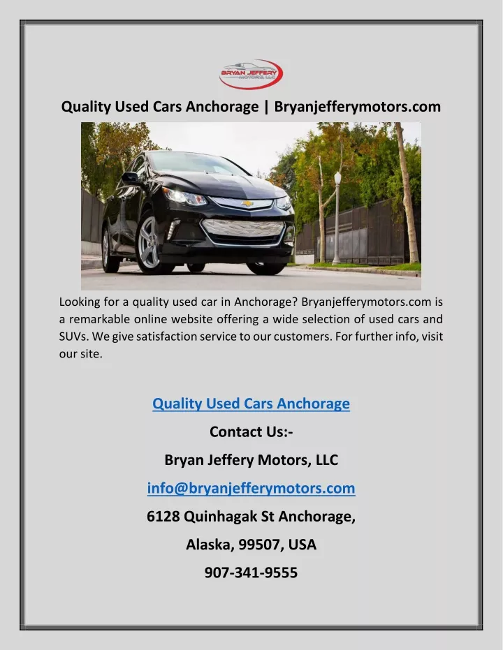 quality used cars anchorage bryanjefferymotors com