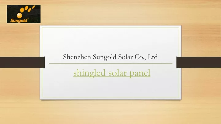 shenzhen sungold solar co ltd