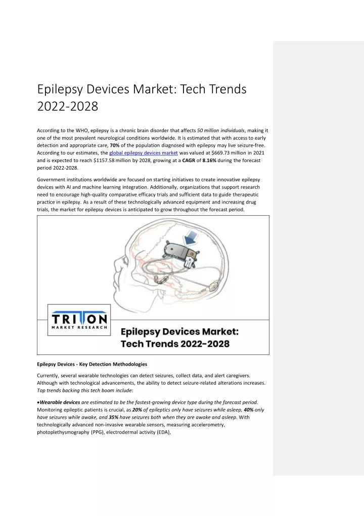 epilepsy devices market tech trends 2022 2028