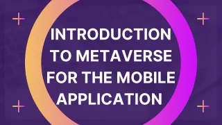 introduction to metaverse for the mobile