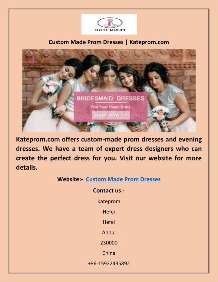 custom made prom dresses kateprom com