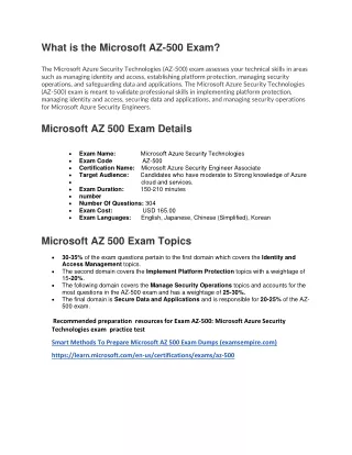 Microsoft AZ-500 Microsoft Azure Security Technologies Exam