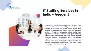 Project Staffing Services,IT Staffing Services in India